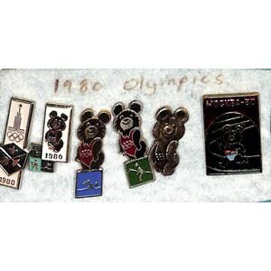 1980 Olympic Pin Lot of 6